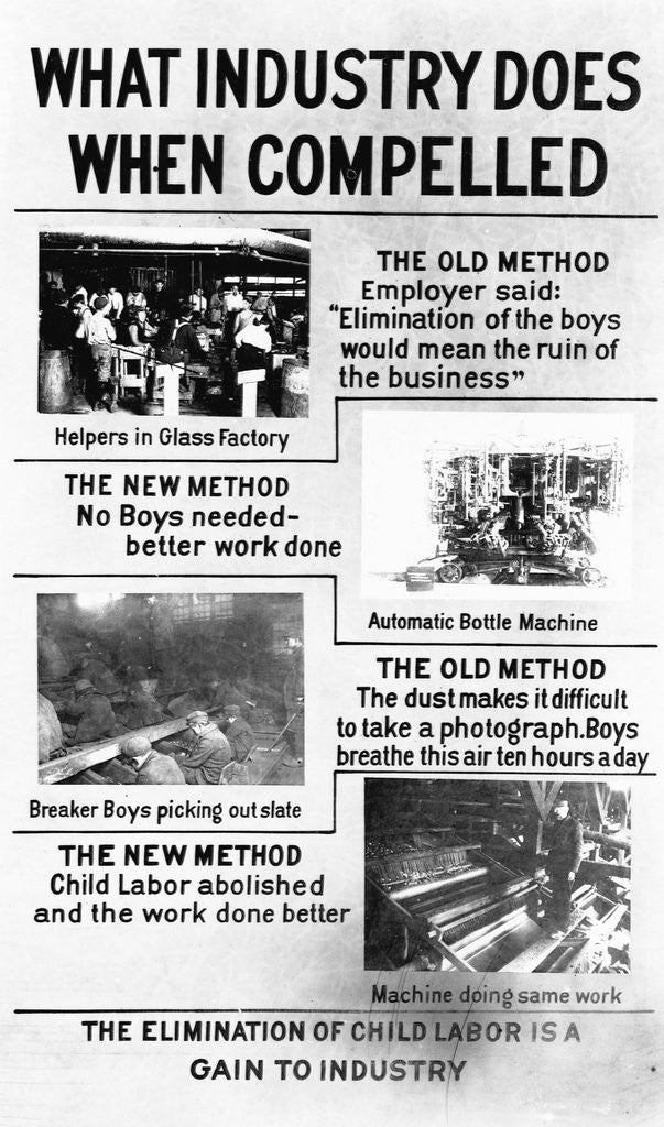 Detail of Anti Child Labor Poster, 1913. by Anonymous