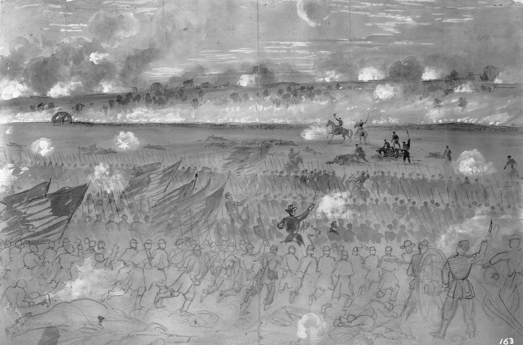 Detail of Battle of Fredericksburg, 1862 by Anonymous