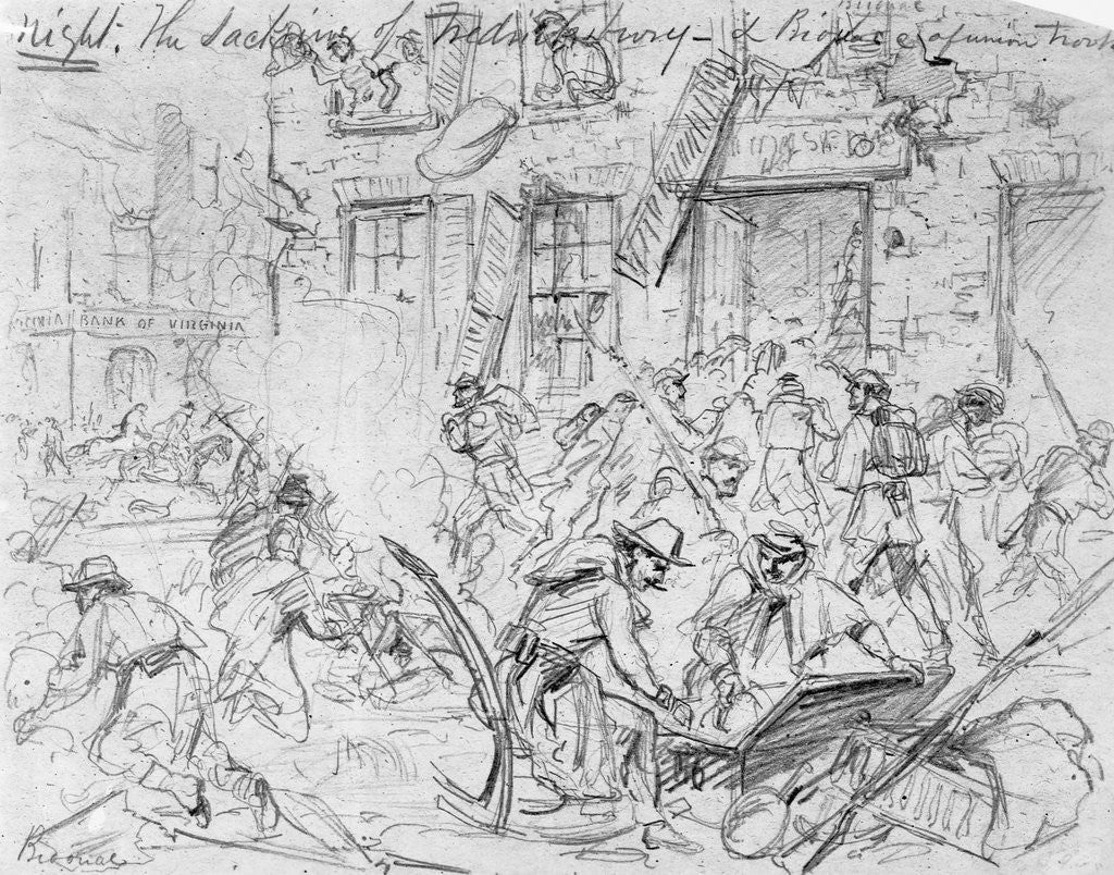 Detail of Sacking of Fredericksburg by Anonymous