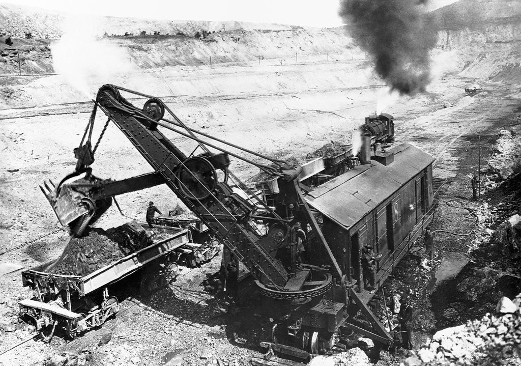 Detail of Steam Shovel in an Open pit Copper Mine by Anonymous