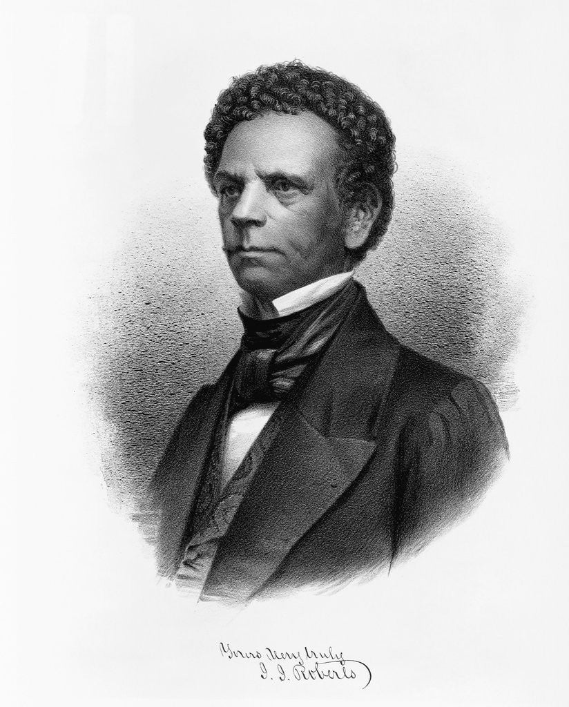 Detail of J.J. Roberts, President of Liberia, ca. 1847 by Corbis