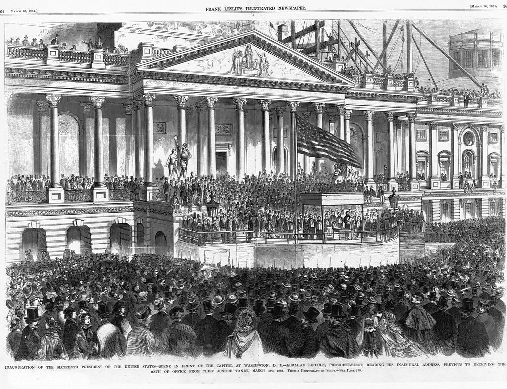 Detail of Inagural Celebration for President Abraham lincoln, March 16, 1861 by Anonymous