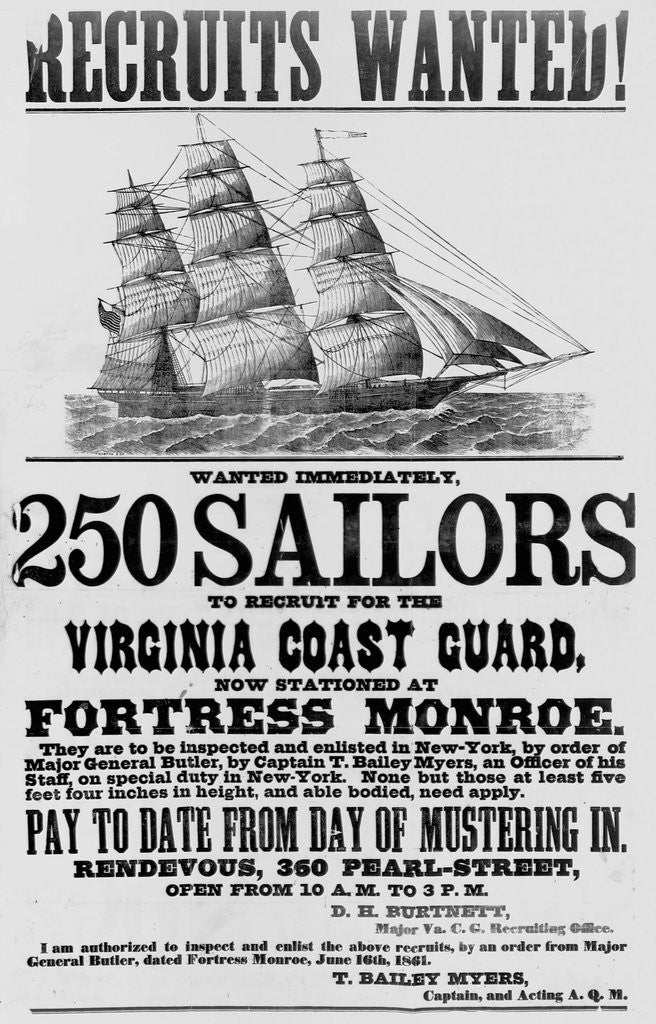 Detail of Civil War Recruiting Poster by Anonymous