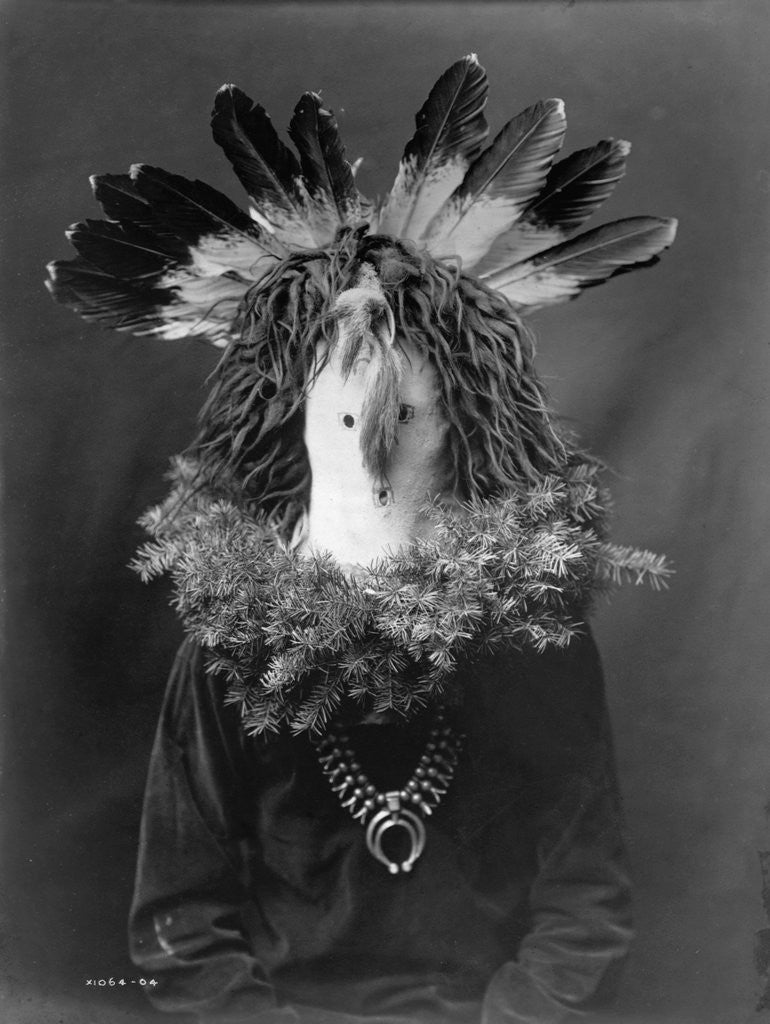 Detail of Haschogan - Navaho by Edward S. Curtis