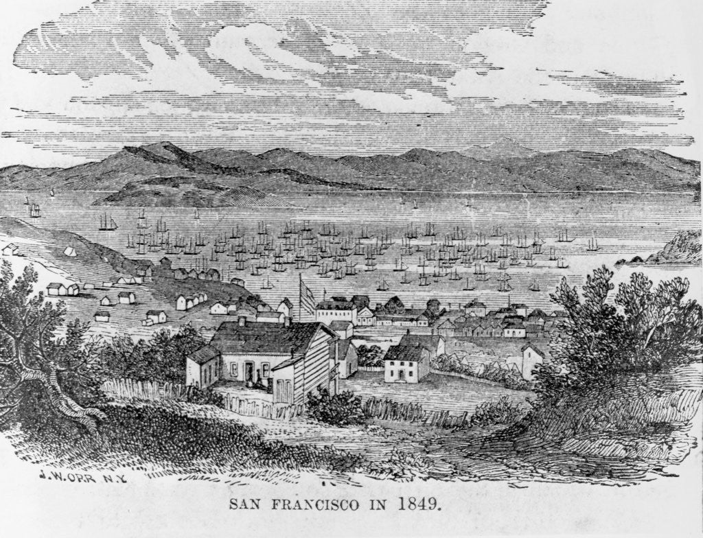 Detail of San Francisco in 1849 by G.W. Orr