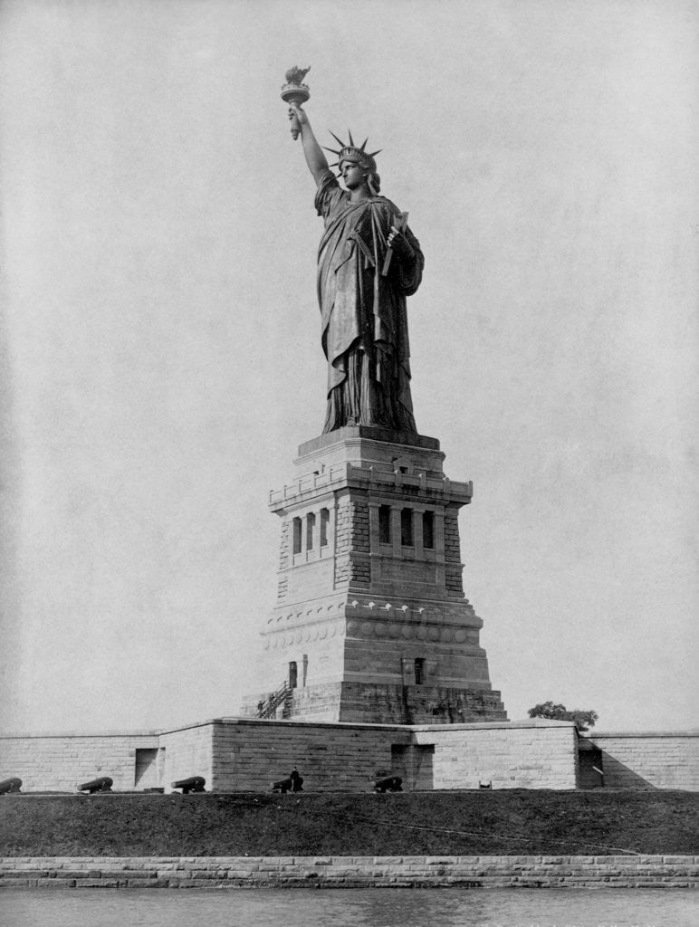 Detail of Statue of Liberty in 1890 by Corbis