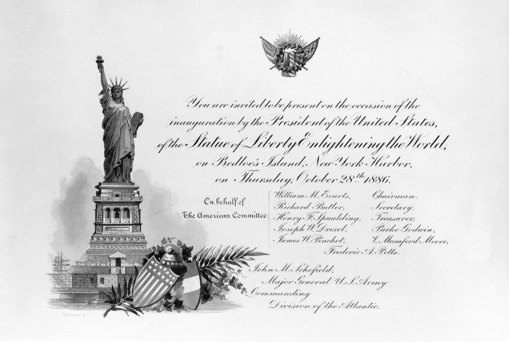Detail of Invitation to the Inauguration of the Statue of Liberty by Anonymous