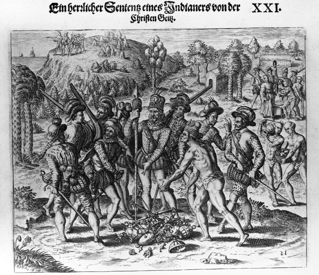 Detail of Balboa and the Gold by Theodor de Bry