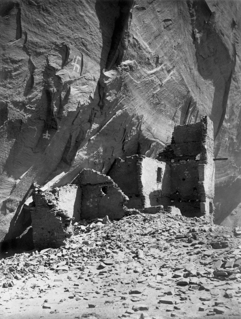 Detail of Antelope Ruin - Canon del Muerto by Edward S. Curtis