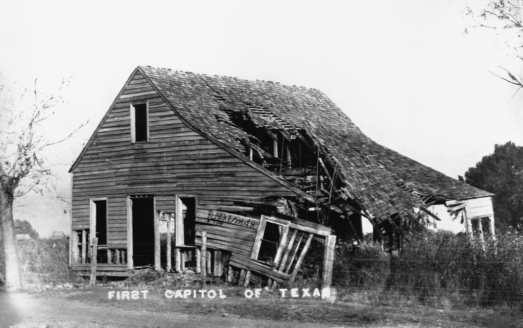 Detail of Ruins of First Capitol of Texas by Corbis