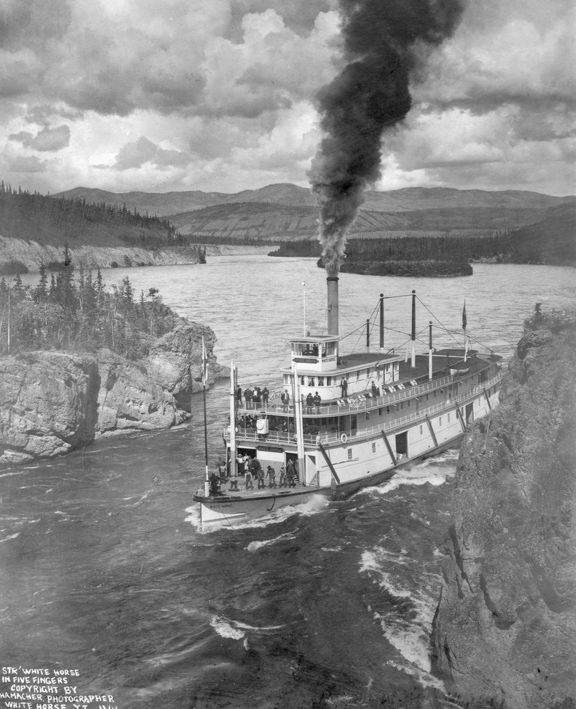 Detail of The White Horse Steamer in the Five Finger Rapids by Anonymous