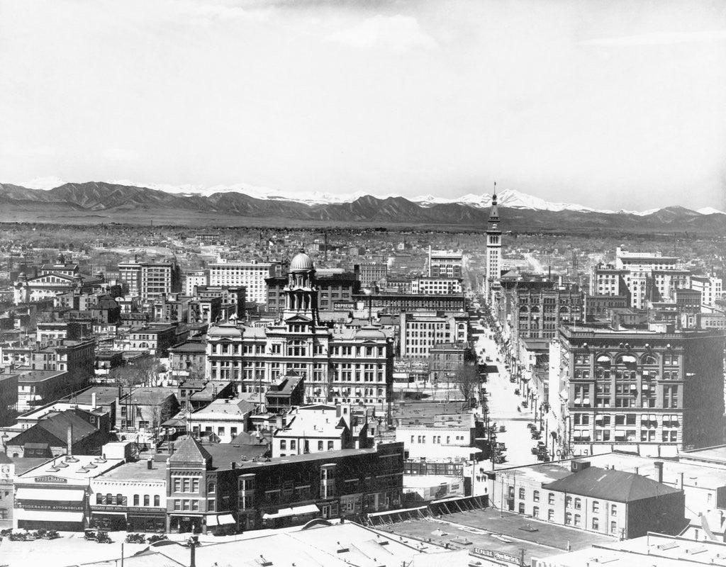Detail of Rocky Mountains Rim Denver, Colorado by Anonymous