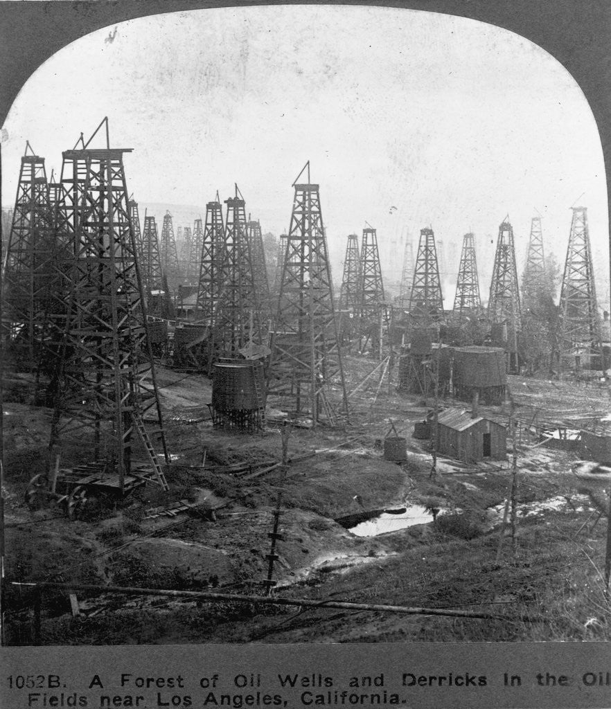 Detail of Oil Rigs Near Los Angeles, California by Anonymous