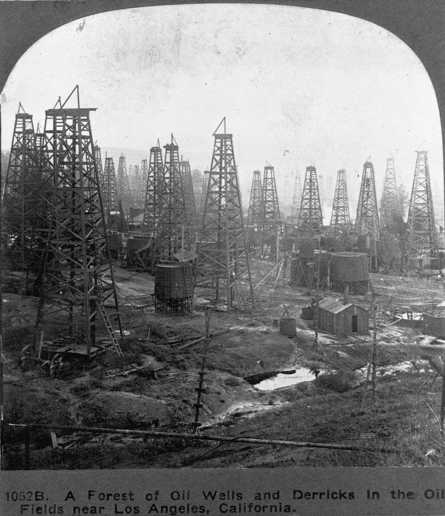 Detail of Oil Rigs Near Los Angeles, California by Corbis