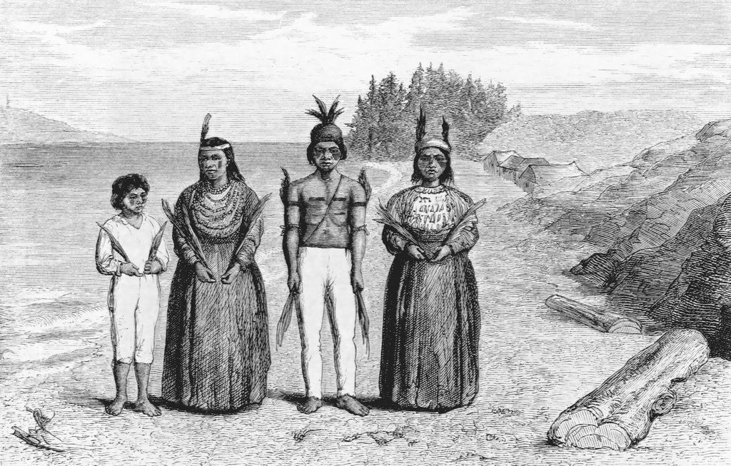 Detail of Engraving of Yaqui Indians by Corbis