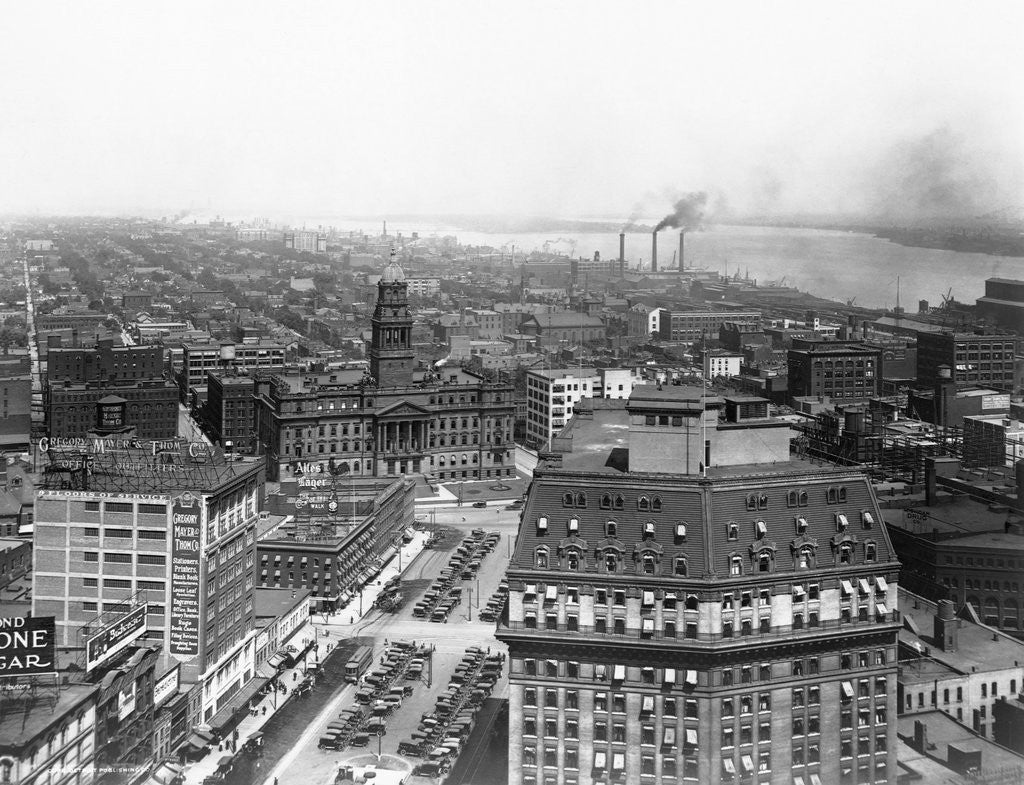 Detail of Wayne County Building in Detroit, Michigan by Anonymous