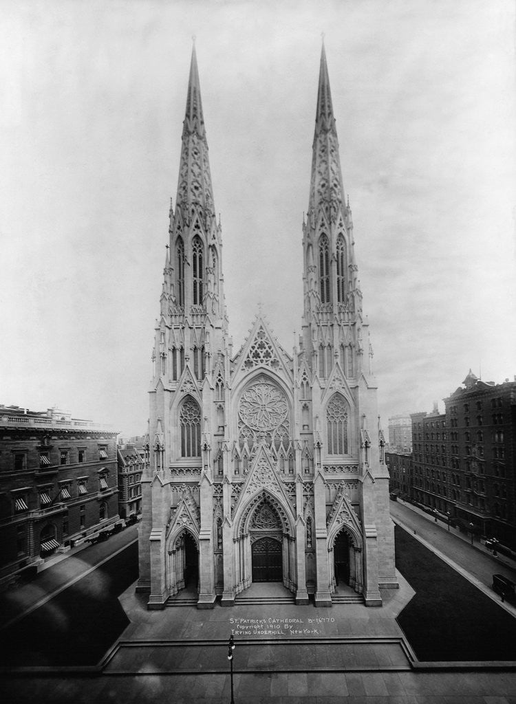 Detail of St. Patrick's Cathedral, New York by Anonymous