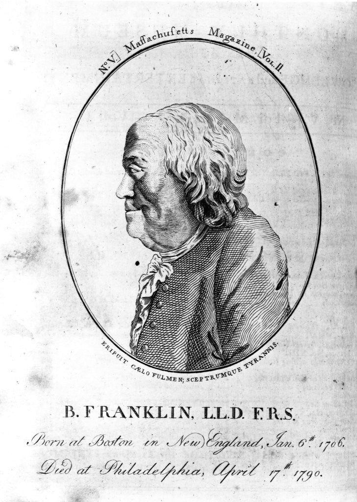 Detail of Benjamin Franklin in Old Age by Anonymous