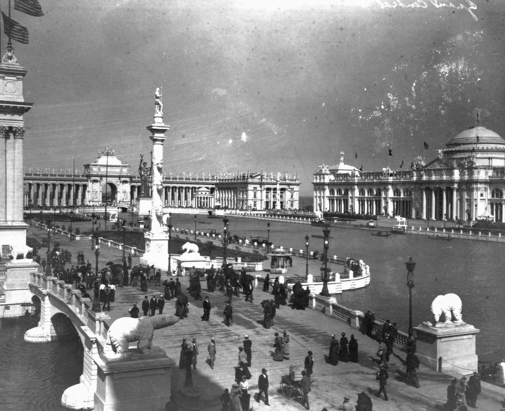 Detail of Visitors Strolling at Chicago Exposition by Anonymous