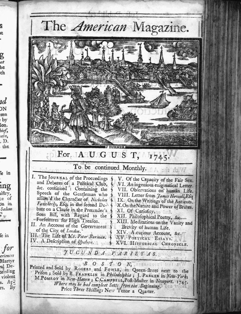 Detail of Magazine Contents Page by Anonymous