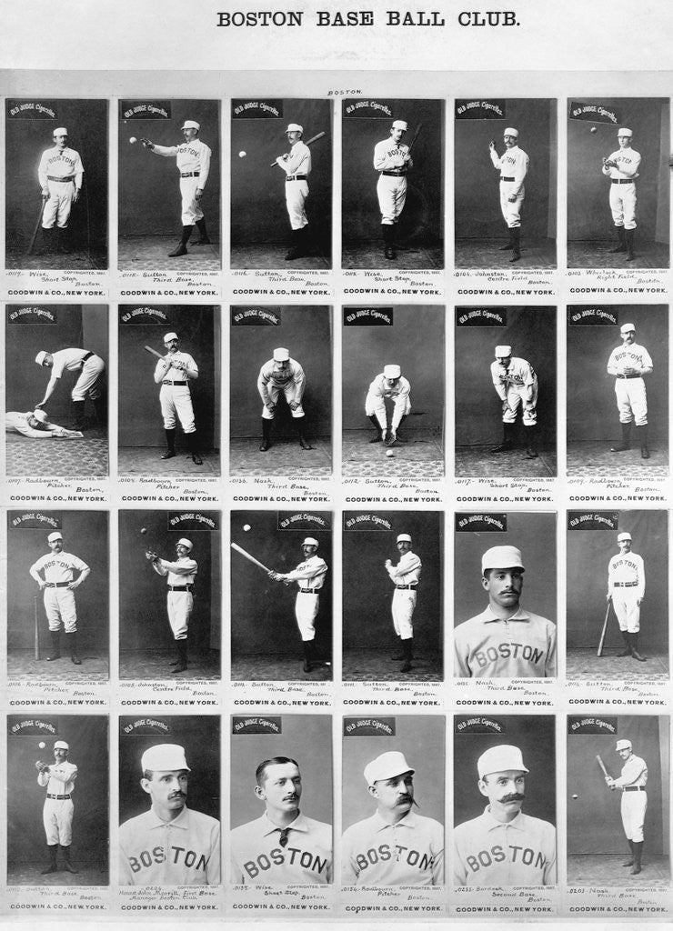 Detail of Baseball Cards From 1887 by Anonymous