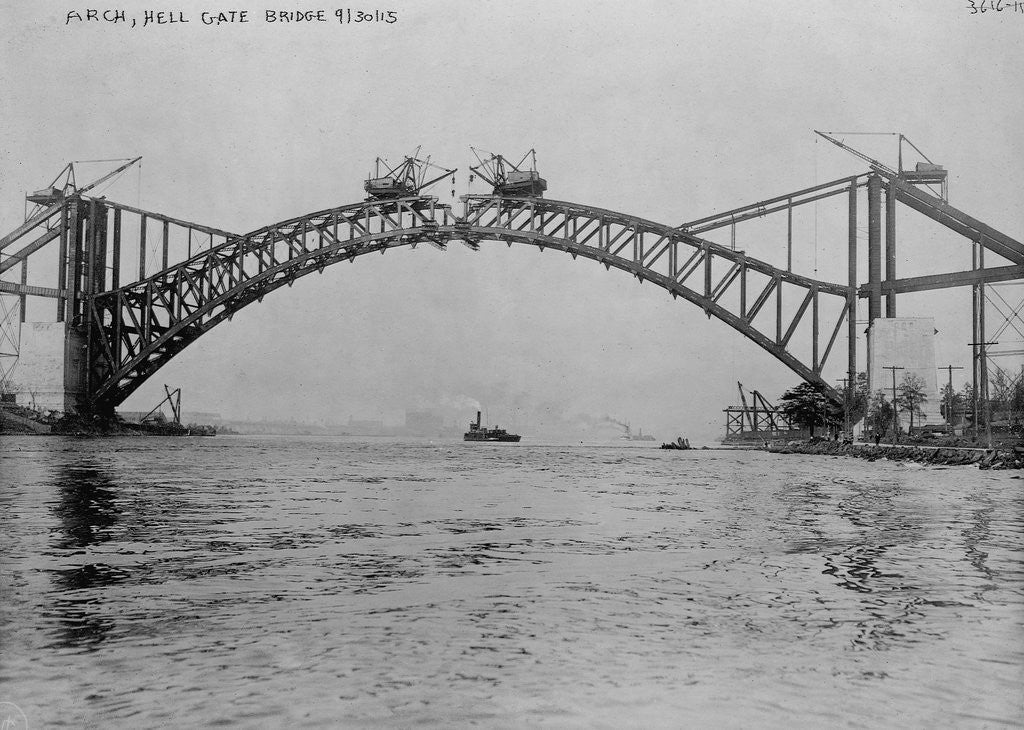 Detail of Hell Gate Bridge, New York by Anonymous
