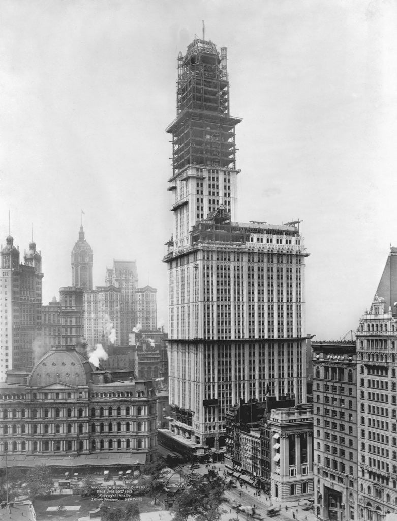 Detail of Construction of the Woolworth Building, New York by Anonymous