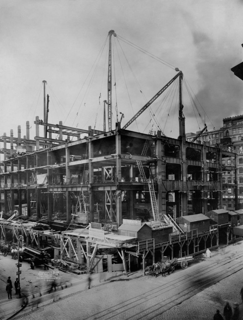 Detail of Construction of the Woolworth Building, New York by Anonymous