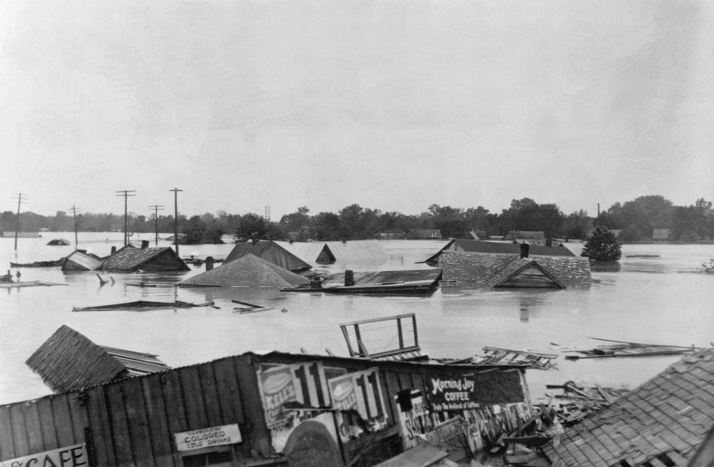 Detail of Flood on the Mississippi River by Anonymous