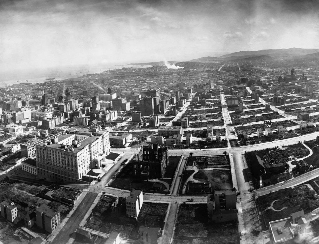 Detail of San Francisco Rebuilding Three Years After 1906 Earthquake by Anonymous