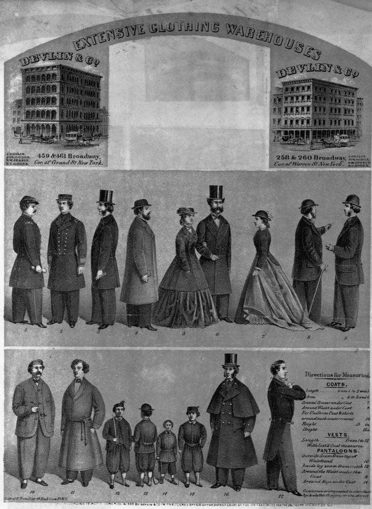 Detail of Devlin & Co. Extensive Clothing Warehouses by F. Ratellier