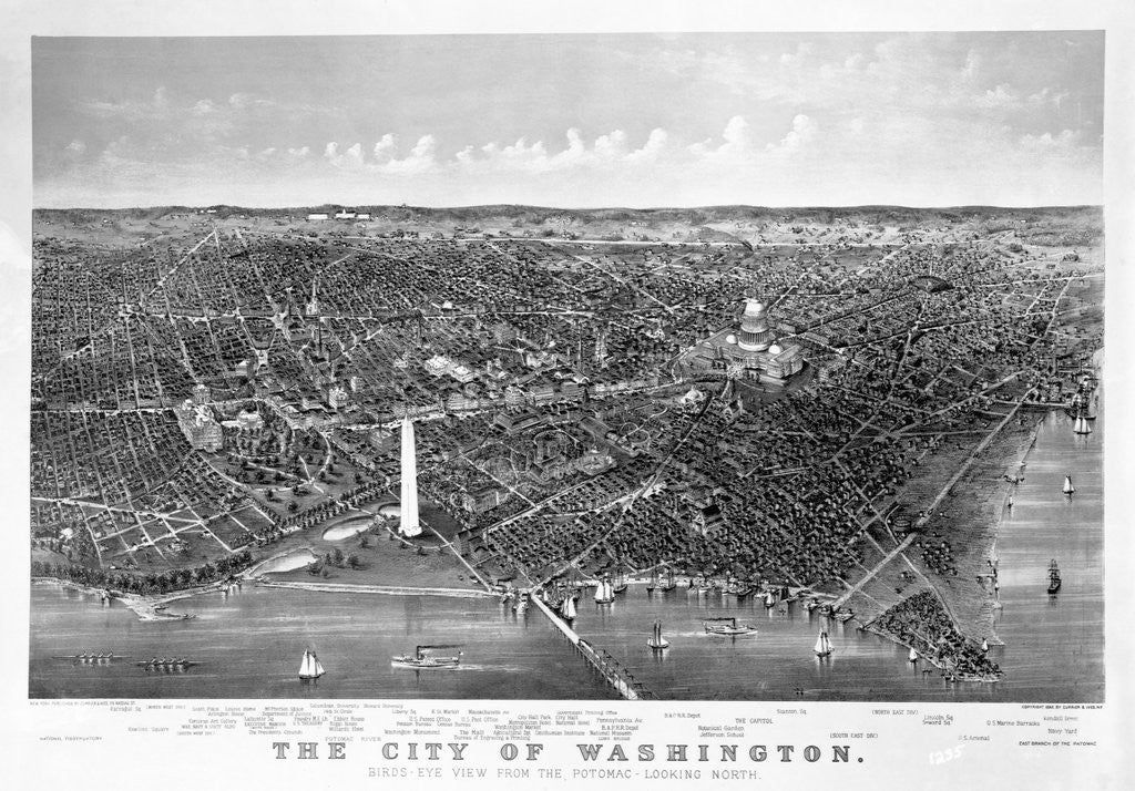 Detail of Map of Washington D. C. by Anonymous