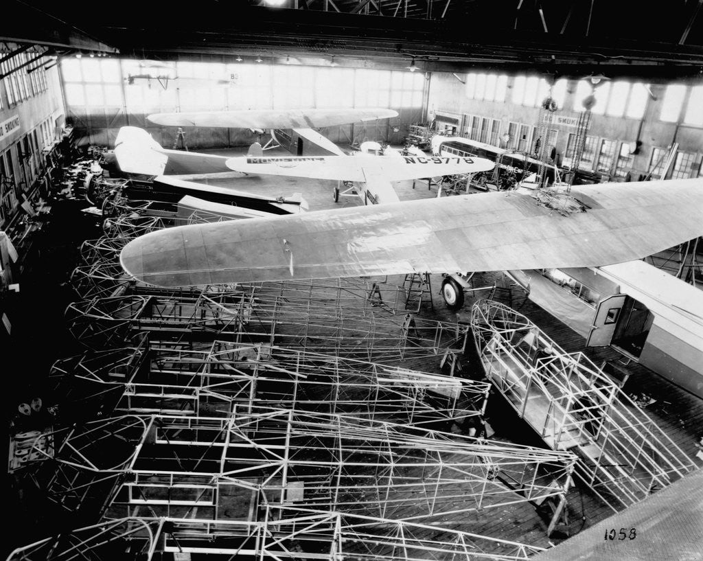Detail of Interior of Main Hangar at Fokker Aircraft Corporation by Anonymous