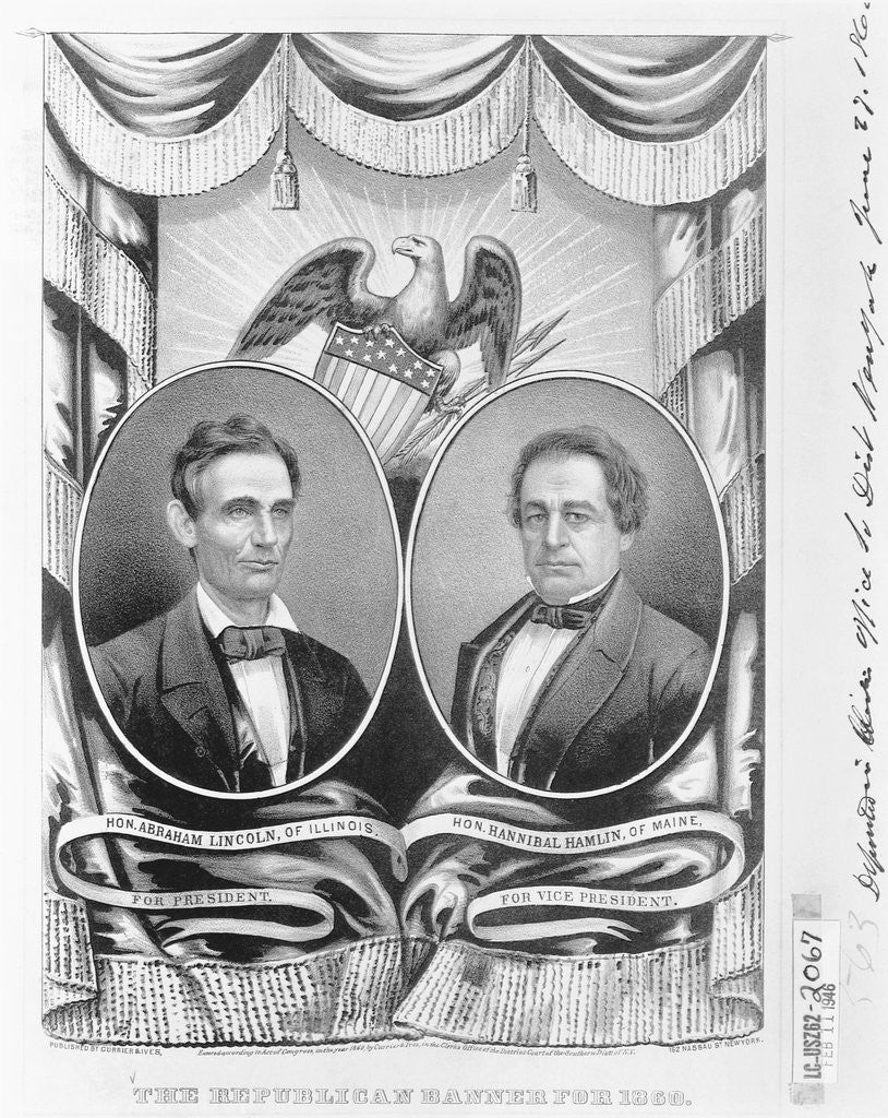 Detail of Republican Presidential and Vice Presidential Nominees of 1860 by Anonymous