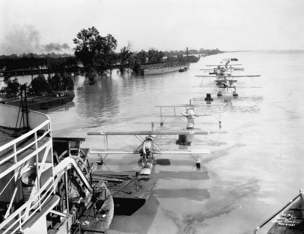 Detail of Seaplanes on the Flooded Mississippi by Anonymous