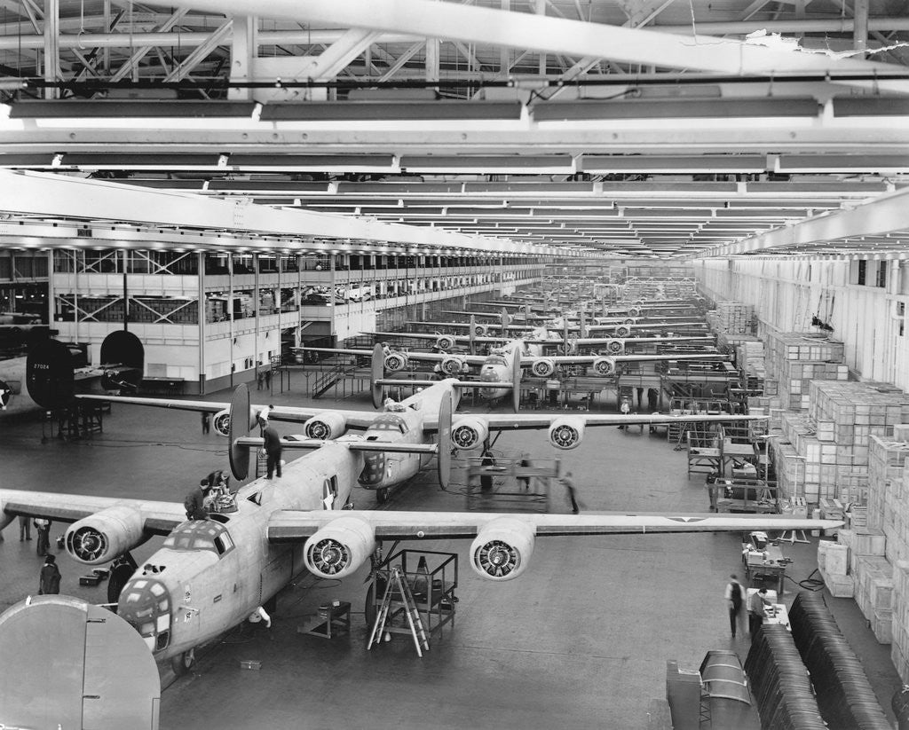 Detail of Production Line of B-24 Liberators by Anonymous