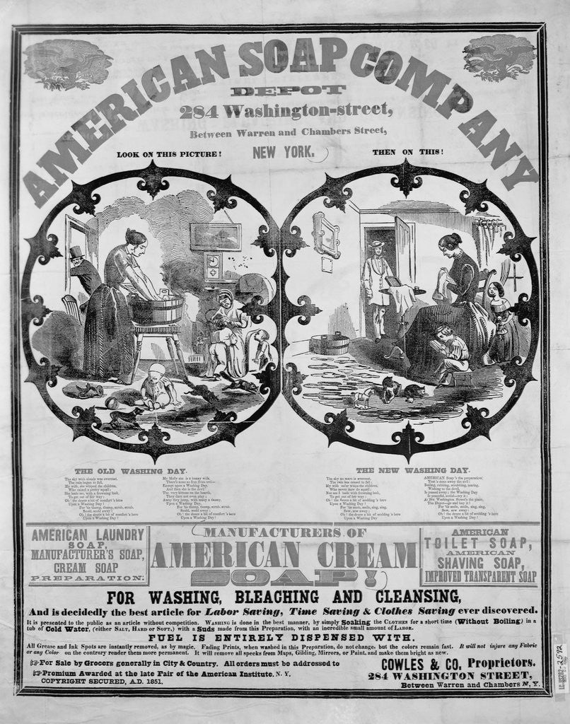 Detail of Nineteenth Century Woodcut Advertisement for 