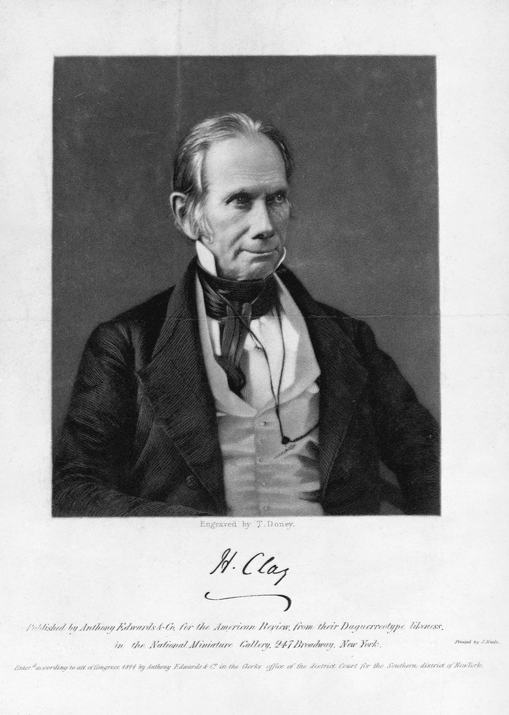 Detail of Republican Senator from Kentucky Henry Clay by Corbis