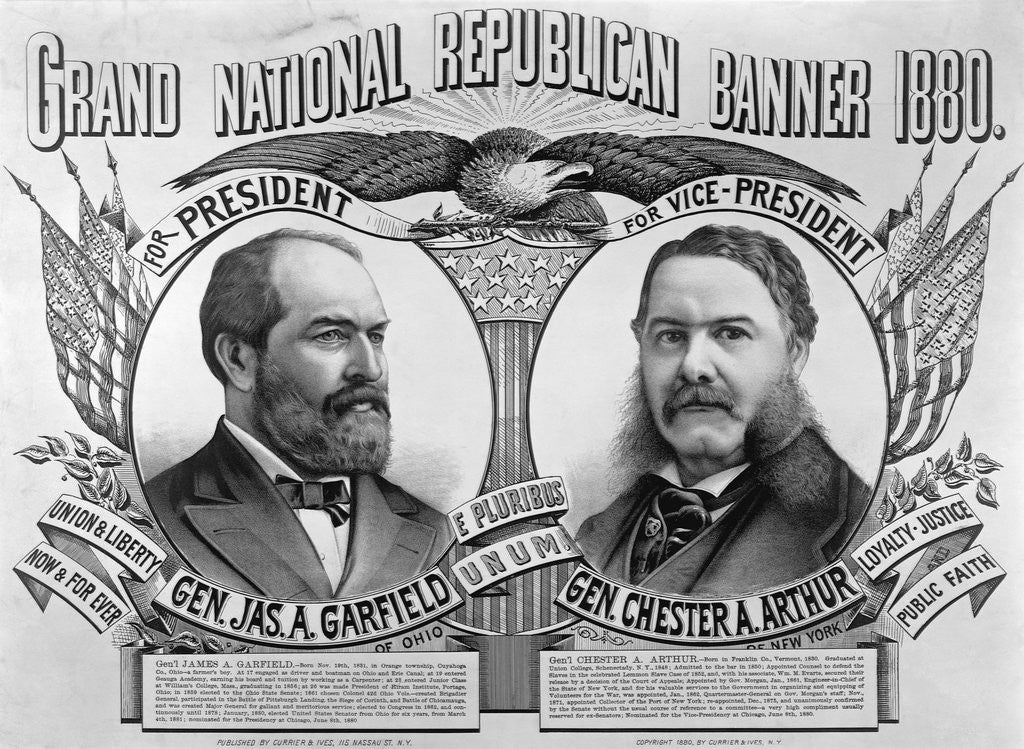 Detail of Republican Presidential Ticket of 1880 by Anonymous