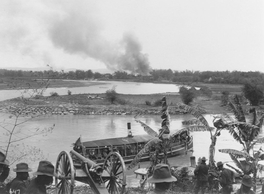Detail of American Soldiers Watching Boat During Philippine Insurrection by Anonymous