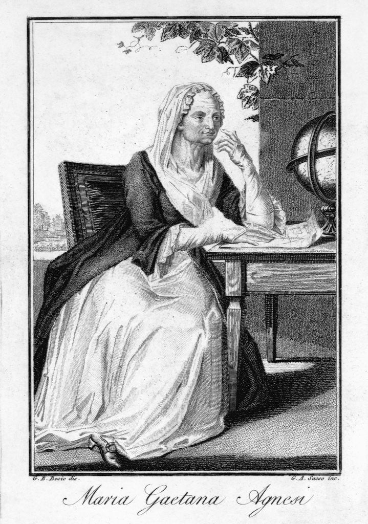 Detail of Agnesi, Maria Gaetana by Anonymous