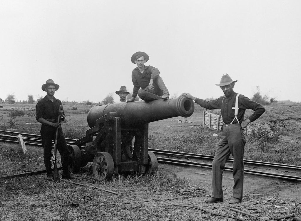 Detail of American Soldiers and Cannon During Philippine Insurrection by Anonymous