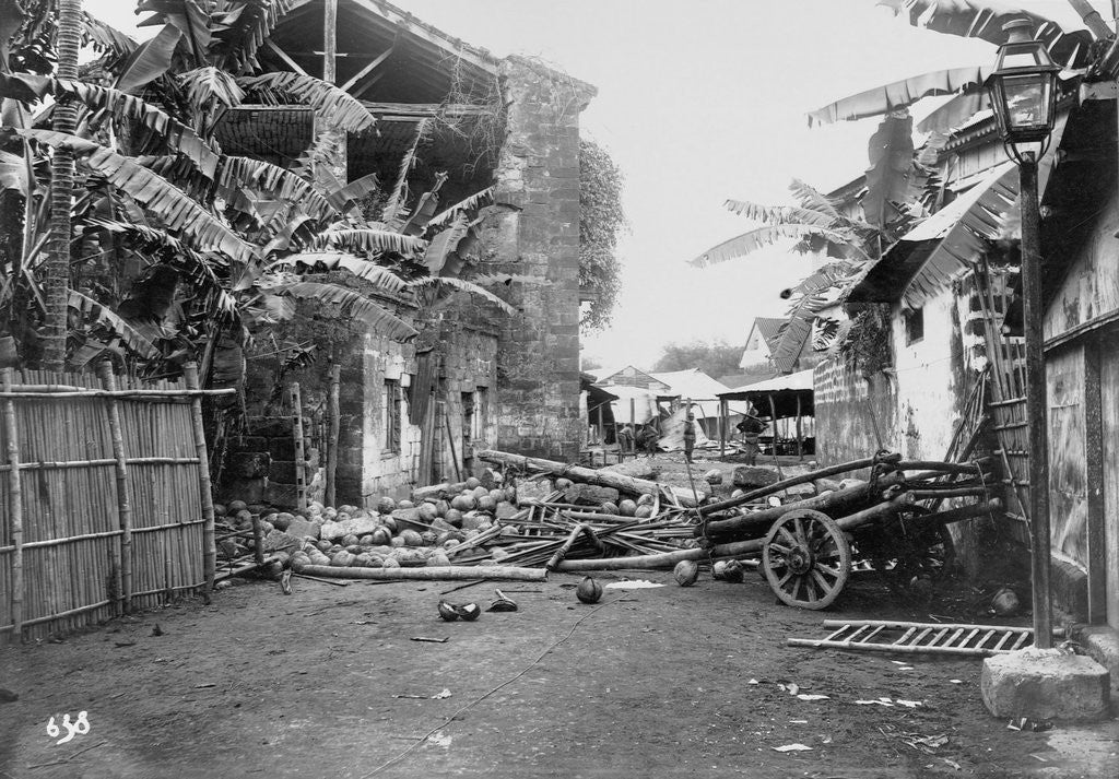 Detail of Ruined Village During Philippine Insurrection by Corbis