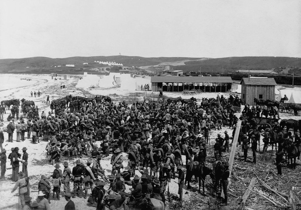 Detail of Rough Riders Returning from Spanish-American War by Anonymous