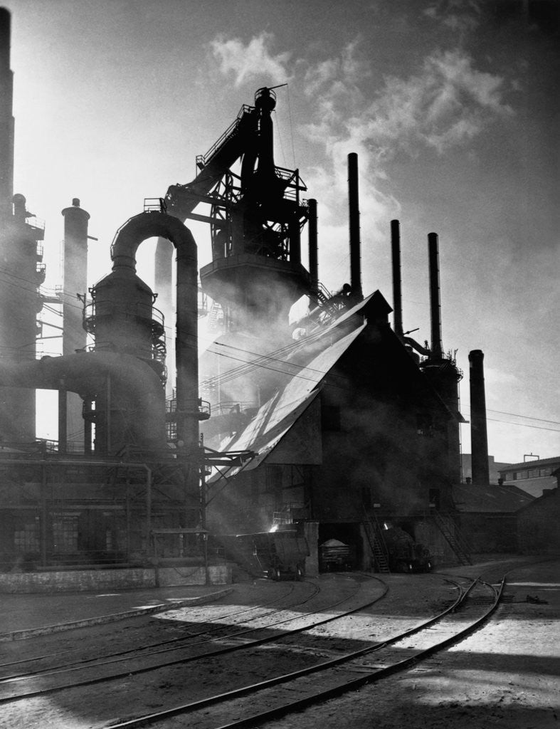 Detail of Blast furnance at the Bethlehem steel works in Pennsylvania. by Anonymous