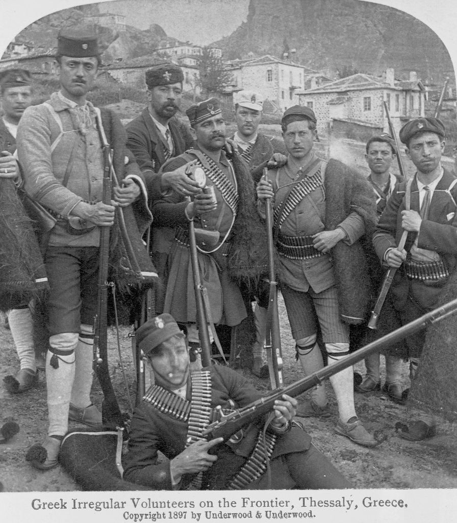 Detail of Greek Volunteer Irregular Soldiers by Corbis