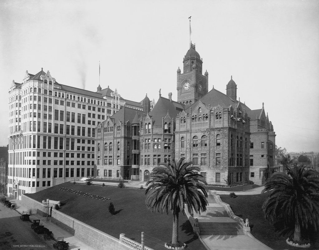 Detail of Old Los Angeles Courthouse by Corbis