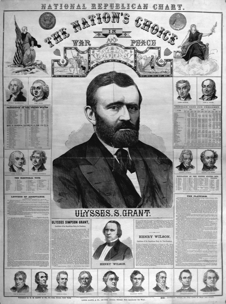 Detail of Poster of Ulysses Grant and Henry Willson by Anonymous