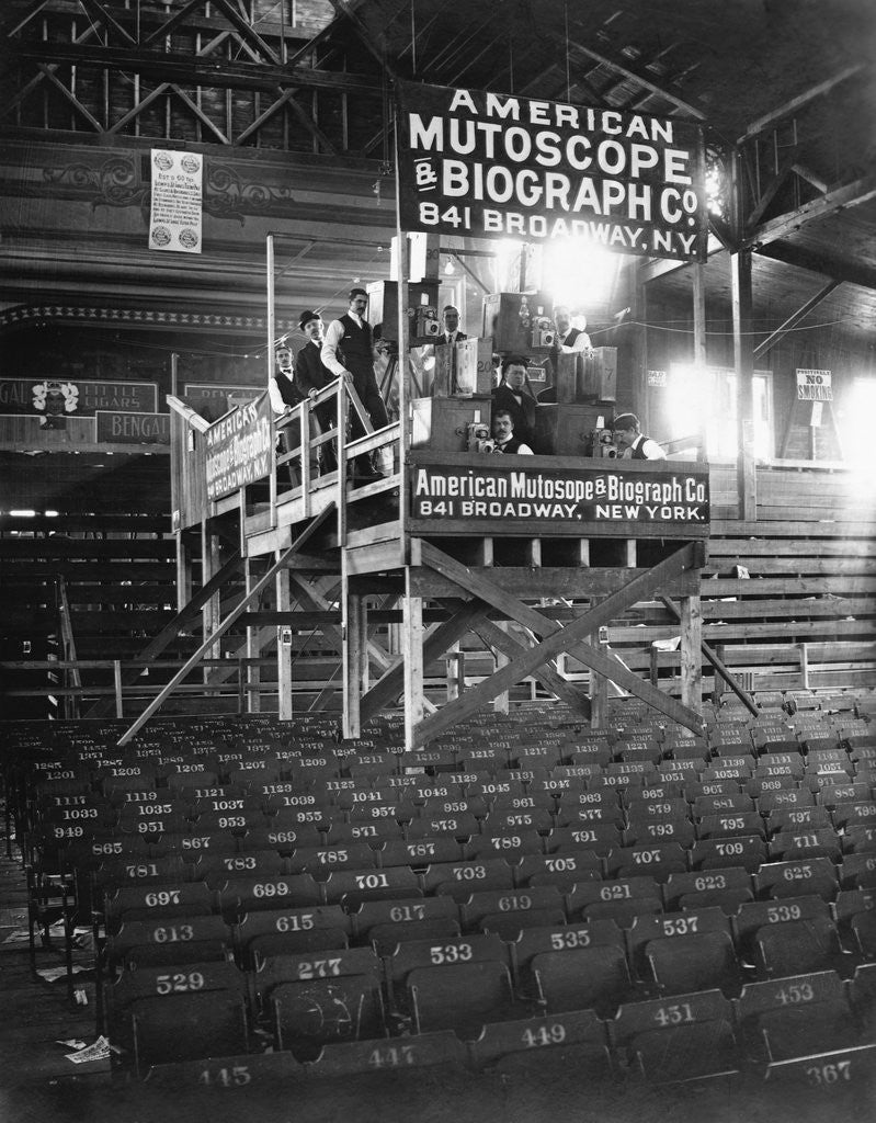 Detail of Film Crew in Coney Island Clubhouse by Corbis