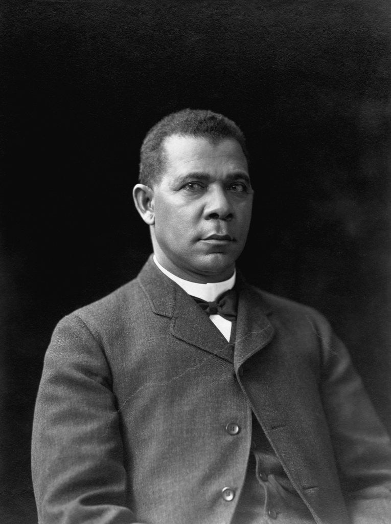 Detail of Educator and Writer Booker T. Washington by Corbis